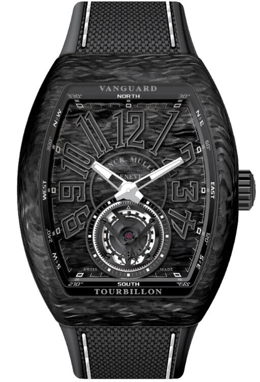 Buy Franck Muller Vanguard Tourbillon Carbon - White Replica Watch for sale Cheap Price V 45 T CARBON (BC) (CAR. NR NR)